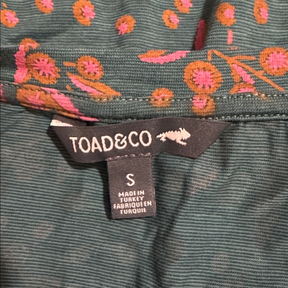 Toad&co Windmere Long Sleeve Samba Jersey Dress Green Jasper Seedpod Print-S - Picture 9 of 11